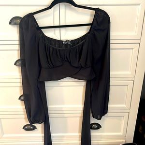 Never worn black crop top